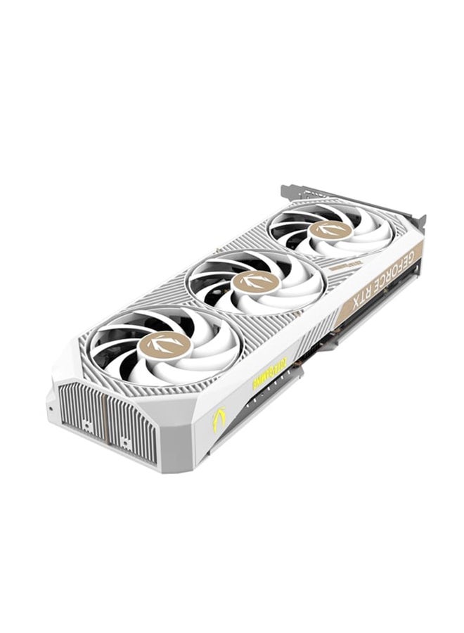 ZOTAC GAMING GeForce RTX 5070 AMP White Edition 12GB GDDR7 Graphics Card, 6144 CUDA Cores, 2587 MHz Boost Clock, PCIe 5.0, IceStorm 2.0 Cooling, BladeLink Fans, FREEZE Fan Stop, Spectra RGB, HDMI 2.1b & 3x DisplayPort 2.1b, Metal Backplate, GPU Support Bracket, 12V-2x6 Power, 192-bit, DLSS 4, Ray Tracing, VR Ready, FireStorm Utility, White Graphics Card | ZT-B50700FQ-10P  - Image 5