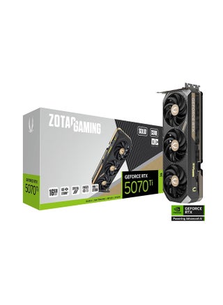GAMING GeForce RTX 5070 Ti Solid Core OC 16GB GDDR7 Graphics Card, Blackwell Architecture, 8960 CUDA Cores, Boost Clock 2482 MHz, PCIe 5.0, 256-Bit, 896 GB/s, IceStorm 3.0 Cooling, RGB, 3.5-Slot, HDMI 2.1b & 3x DisplayPort 2.1, 300W TDP, VR Ready, 4K/8K HDR, 12V-2x6 Power, FireStorm Utility, Metal Backplate, GPU Bracket Included | ZT-B50710J2-10P - pnsku/N70179523V/45/_/1748513170/fc072c1c-5277-46e7-b33a-97f265c50efc