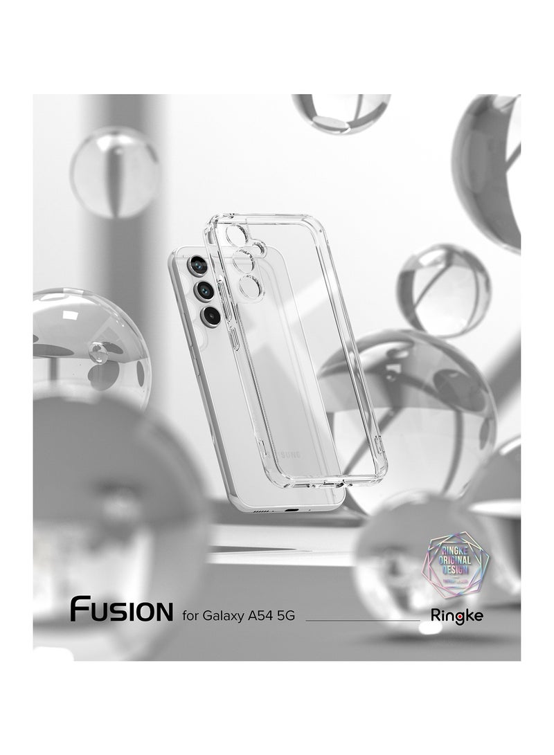 Ringke Fusion [Prevents Oily Smudges] Compatible with Samsung Galaxy A54 5G Case, Anti-Fingerprint Technology Easy to Hold Feels Velvety Soft Phone Cover for Women, Men MATTE CLEAR - Image 2
