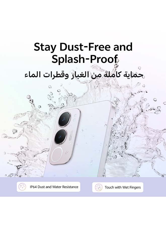 vivo Y19s Pro AI 4G Pearl Silver 6+6GB RAM, 128GB 6000mAh| 50MP Camera | 6.68 HD+ Display| IP64, SGS Military-Grade | Dual Speakers | 44 W Charger With Neck Band - Middle East Version  - Image 4