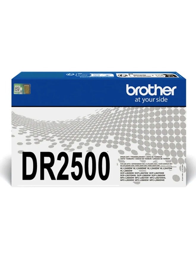 بروذر Brother DR2500 Imaging Drum Unit For HL-L2460DN MFC-L2885DW Black - Image 1