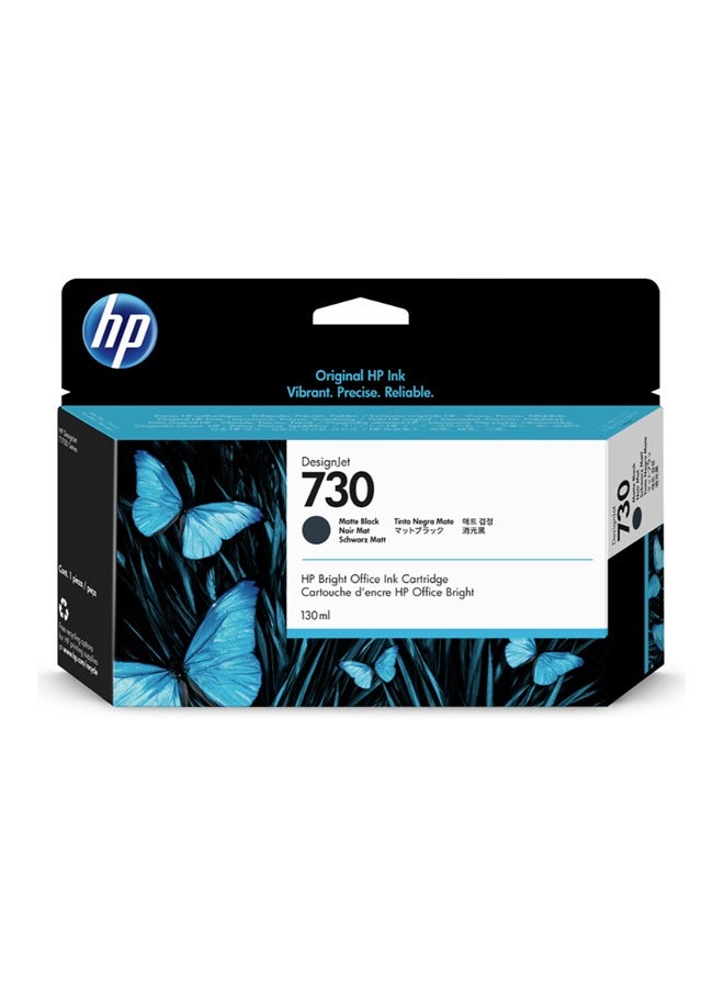 HP HP 730 Original Inkjet Ink Cartridge P2V65A, Matte Black, High-Quality Printing for Designjet T1700 Series, Fast-Drying, Professional Results Matte Black - Image 1