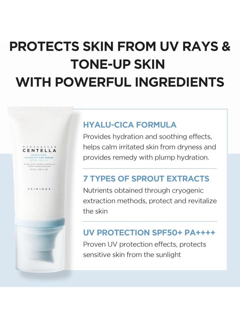 skin1004 Madagascar Centella Hyalu-Cica Water-Fit Sun Serum 50mlml  - Image 5