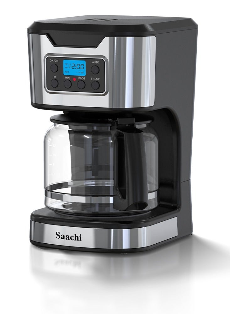ساتشي صانعة قهوة بالتنقيط مع جرة زجاجية سعة 1.8 لتر، مؤقت قابل للبرمجة، إيقاف تشغيل تلقائي ووظيفة الحفاظ على الحرارة - Image 2