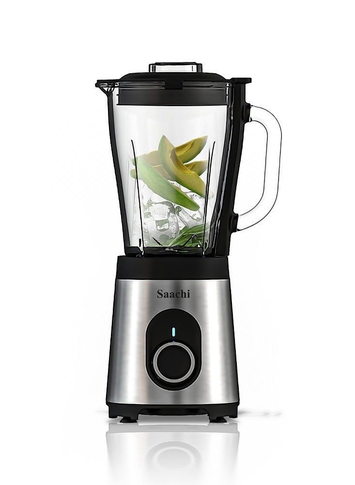 ساتشي 2-in-1 Blender with 1.7L Glass Jar, 900ml To-Go Bottle, Pulse Control, Noiseless Operation, and Overheat Protection for Smooth and Efficient Blending 1.7 L 600 W NL-BL-4411-BK Black - Image 1