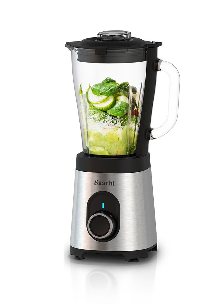 ساتشي 2-in-1 Blender with 1.7L Glass Jar, 900ml To-Go Bottle, Pulse Control, Noiseless Operation, and Overheat Protection for Smooth and Efficient Blending 1.7 L 600 W NL-BL-4411-BK Black - Image 3