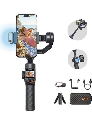 iSteady M7 Gimbal Stabilizer for Smartphone, Magnetic AI Tracker Fill Light, Detachable Touchscreen Remote Controller, Built-in Extension Rod, 500g Payload Gimbal Stabilizer for iPhone Android - pnsku/N70179596V/45/_/1748325965/05564f64-f42a-4556-badc-311137a32a49