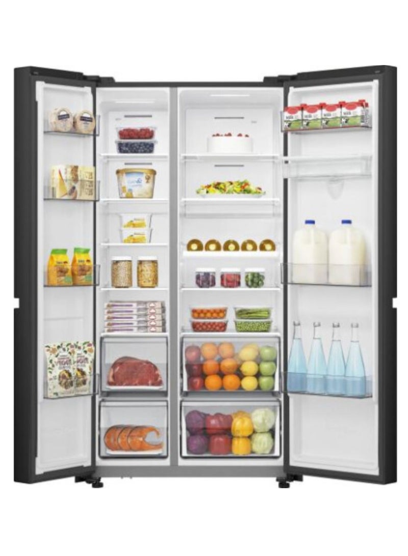 Hisense Hisense Freestanding Fridge Freezer Frost Free, RS840N4WFE Black RS840N4WFE black  - Image 3