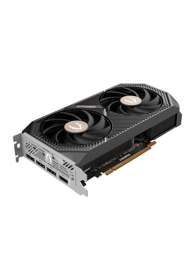 GAMING GeForce RTX 5060 AMP Graphics Card, 8GB GDDR7, 128-bit, 3840 CUDA Cores, 28 Gbps Memory Speed, 2550 MHz Boost Clock, PCIe 5.0 x8, IceStorm 2.0 Cooling with Blade Fan, DLSS 4, Ray Tracing, 3x DisplayPort 2.1b + 1x HDMI 2.1b, 155W TDP, 8-Pin Power Connector, Compact Dual-Fan Design, VR Ready, Black | ZT-B50600F-10M