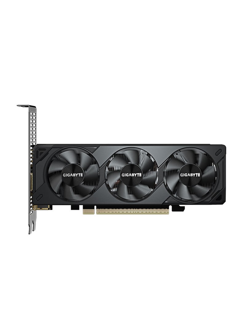 GIGABYTE - GeForce RTX 5060 OC Low Profile 8GB GDDR7 Graphics Card, 3840 CUDA Cores, 2512 MHz Boost Clock, 128-bit, 28Gbps, Dual Fan Cooling, 4K/8K Display, 4 Outputs (3x DisplayPort 2.1b + 1x HDMI 2.1b), 150W TDP, Compact 182mm Design, DLSS 4, Blackwell Architecture | GV-N5060OC-8GL - Image 1