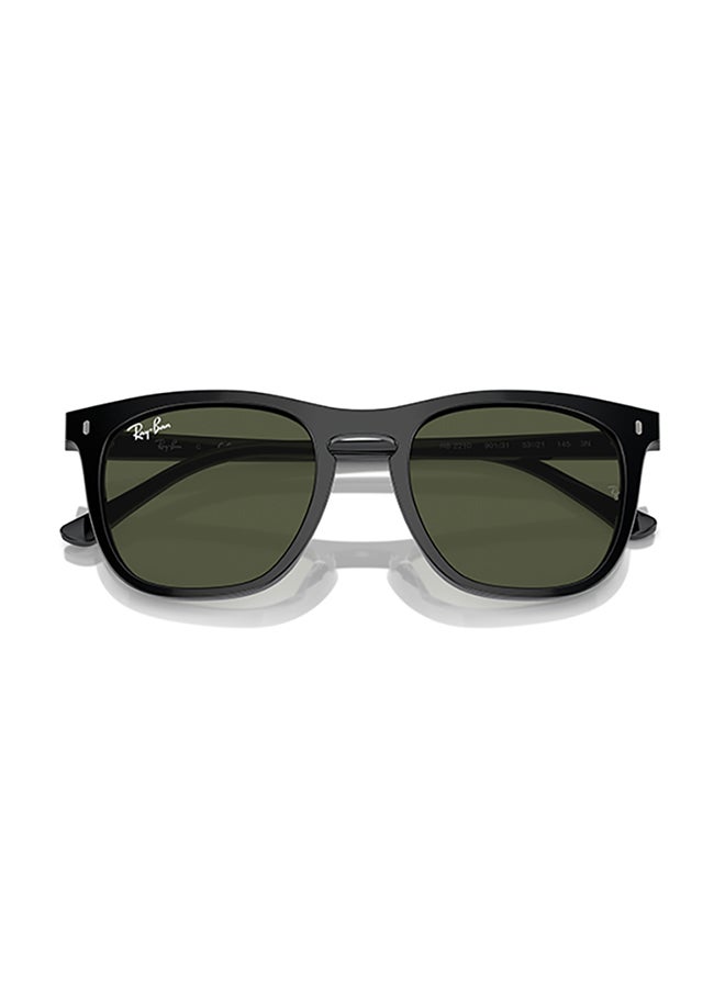 Ray-Ban Ray Ban Unisex Square  Sunglasses - Rb2210 - Lense Size:53Mm - Black  - Image 5