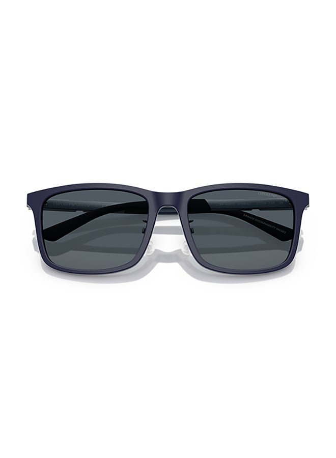 EMPORIO ARMANI Men's Emporio Armani Man Square  Sunglasses - Ea4241D - Lense Size:57Mm - Matte Dark Blue  - Image 3