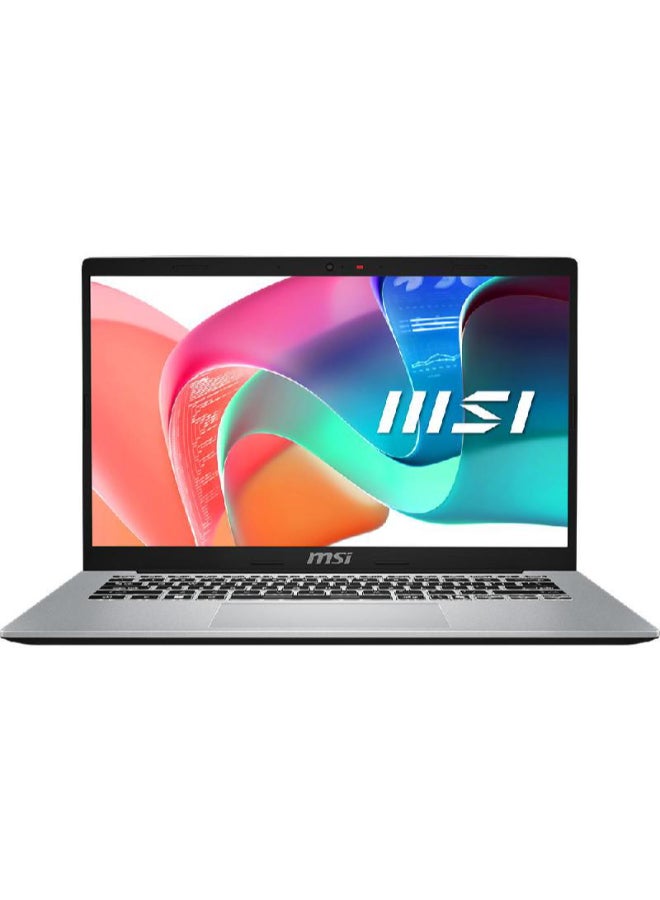 MSI Modern 14  Laptop With 14 Inch Full HD(1920X1080) IPS Display,Intel Core i7 150U Processor/16GB RAM DDR5/512GB SSD/Windows 11 Home/ English/Arabic Urban Silver  - Image 1