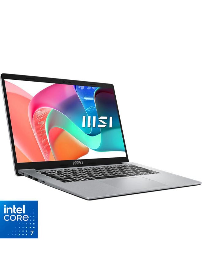 MSI Modern 14  Laptop With 14 Inch Full HD(1920X1080) IPS Display,Intel Core i7 150U Processor/16GB RAM DDR5/512GB SSD/Windows 11 Home/ English/Arabic Urban Silver  - Image 3