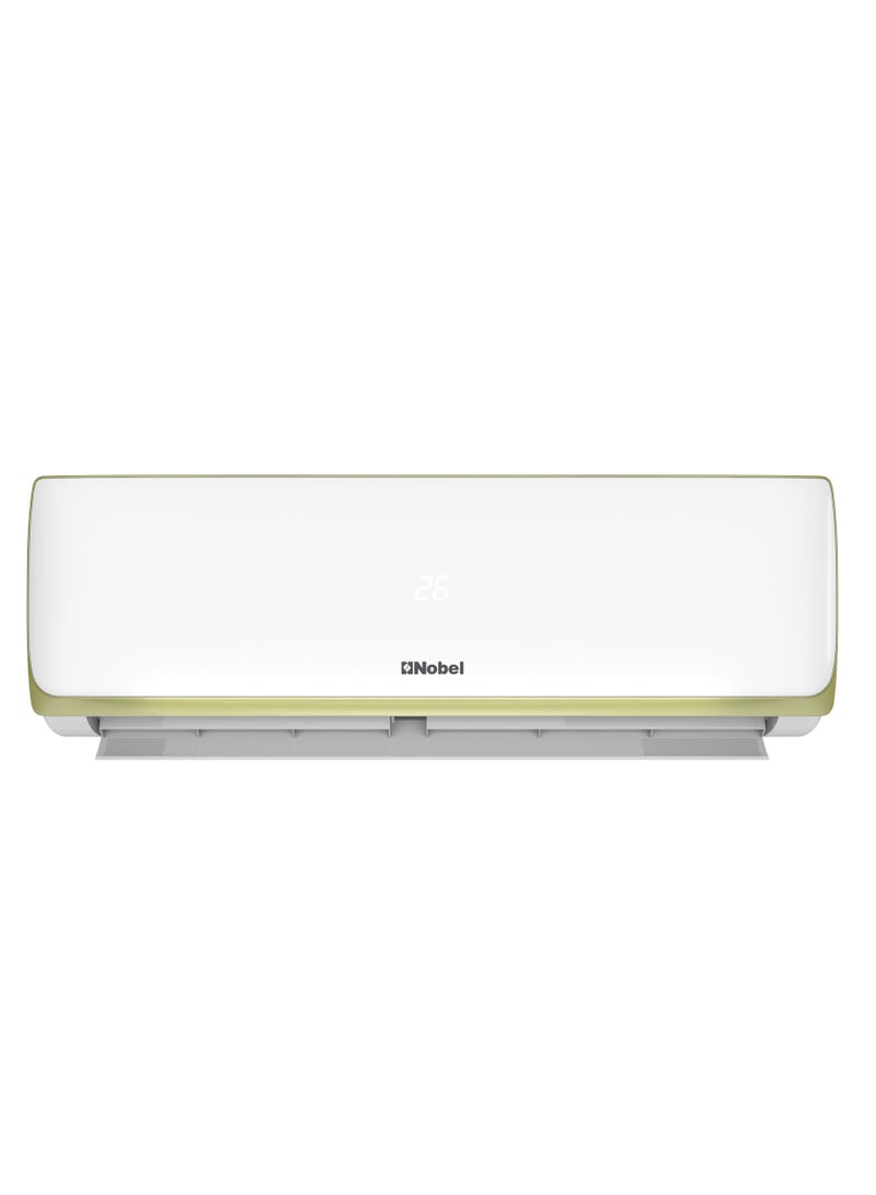 Nobel - High-Performance 24000 BTU Cooling-Only Split Air Conditioner with R32 Refrigerant, Rotary Compressor, T3 Climate Compatibility, Auto-Restart, 4-Way Airflow, Gold Fin Protection – Efficient and Reliable for Hot Environments – Energy-Efficient Operation, Durable Build, and Advanced Air Circulation for Optimal Comfort in Large Rooms or Commercial Spaces 700 kW NSAC24VT3 White - Image 1