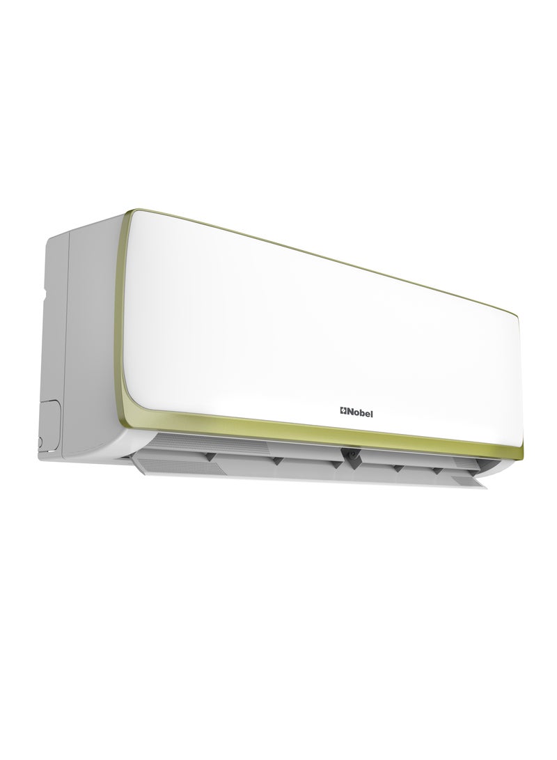 Nobel - High-Performance 24000 BTU Cooling-Only Split Air Conditioner with R32 Refrigerant, Rotary Compressor, T3 Climate Compatibility, Auto-Restart, 4-Way Airflow, Gold Fin Protection – Efficient and Reliable for Hot Environments – Energy-Efficient Operation, Durable Build, and Advanced Air Circulation for Optimal Comfort in Large Rooms or Commercial Spaces 700 kW NSAC24VT3 White - Image 1