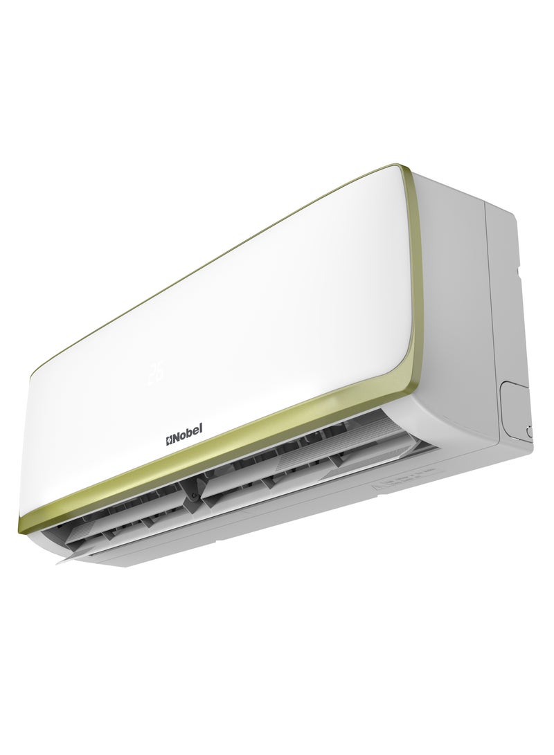 Nobel - High-Performance 24000 BTU Cooling-Only Split Air Conditioner with R32 Refrigerant, Rotary Compressor, T3 Climate Compatibility, Auto-Restart, 4-Way Airflow, Gold Fin Protection – Efficient and Reliable for Hot Environments – Energy-Efficient Operation, Durable Build, and Advanced Air Circulation for Optimal Comfort in Large Rooms or Commercial Spaces 700 kW NSAC24VT3 White - Image 1