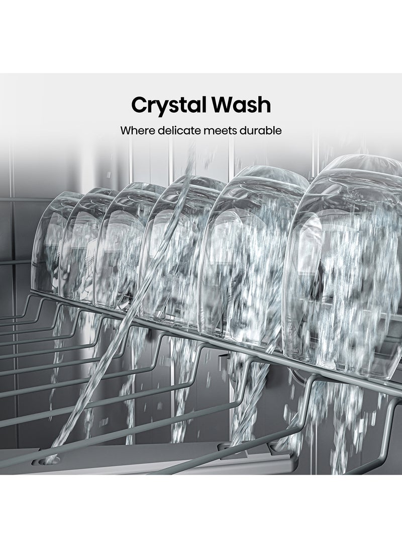 هايسنس غسالة صحون قائمة بذاتها لـ 13 إعداد - 8 برامج - لون رمادي تيتانيوم - موديل - ضمان مصنع لمدة سنة - Image 5