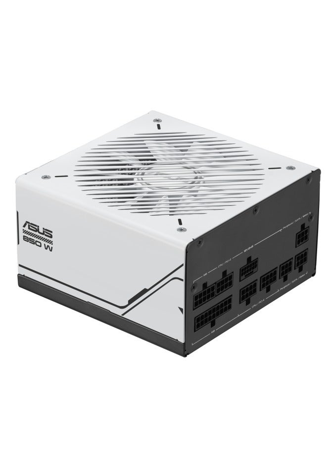 ASUS Prime AP-850G 850W 80+ Gold Fully Modular ATX Power Supply, ATX 3.1, PCIe 5.1 (16-Pin) GPU Ready, Dual CPU EPS, 120mm Dual Ball Bearing Fan, Black & White | 90YE00U0-B0NA00  - Image 1