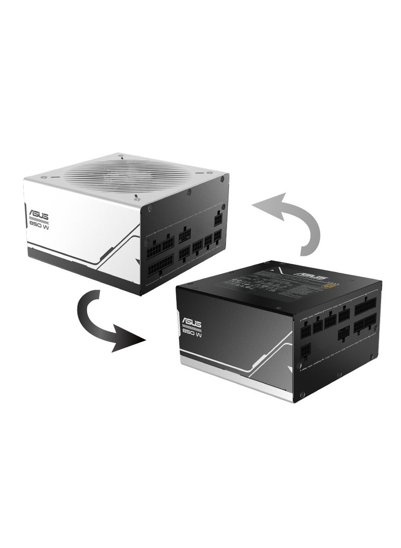 ASUS Prime AP-850G 850W 80+ Gold Fully Modular ATX Power Supply, ATX 3.1, PCIe 5.1 (16-Pin) GPU Ready, Dual CPU EPS, 120mm Dual Ball Bearing Fan, Black & White | 90YE00U0-B0NA00  - Image 2