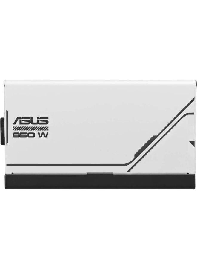 أسوس مزود طاقة برايم AP-850G 850 واط 80+ ذهبية بالكامل، ATX 3.1، جاهز لوحدة معالجة الرسوميات PCIe 5.1 (16 دبوس)، مزدوج CPU EPS، مروحة مزدوجة تحمل كرات 120 مم، أسود وأبيض | 90YE00U0-B0NA00 - Image 5