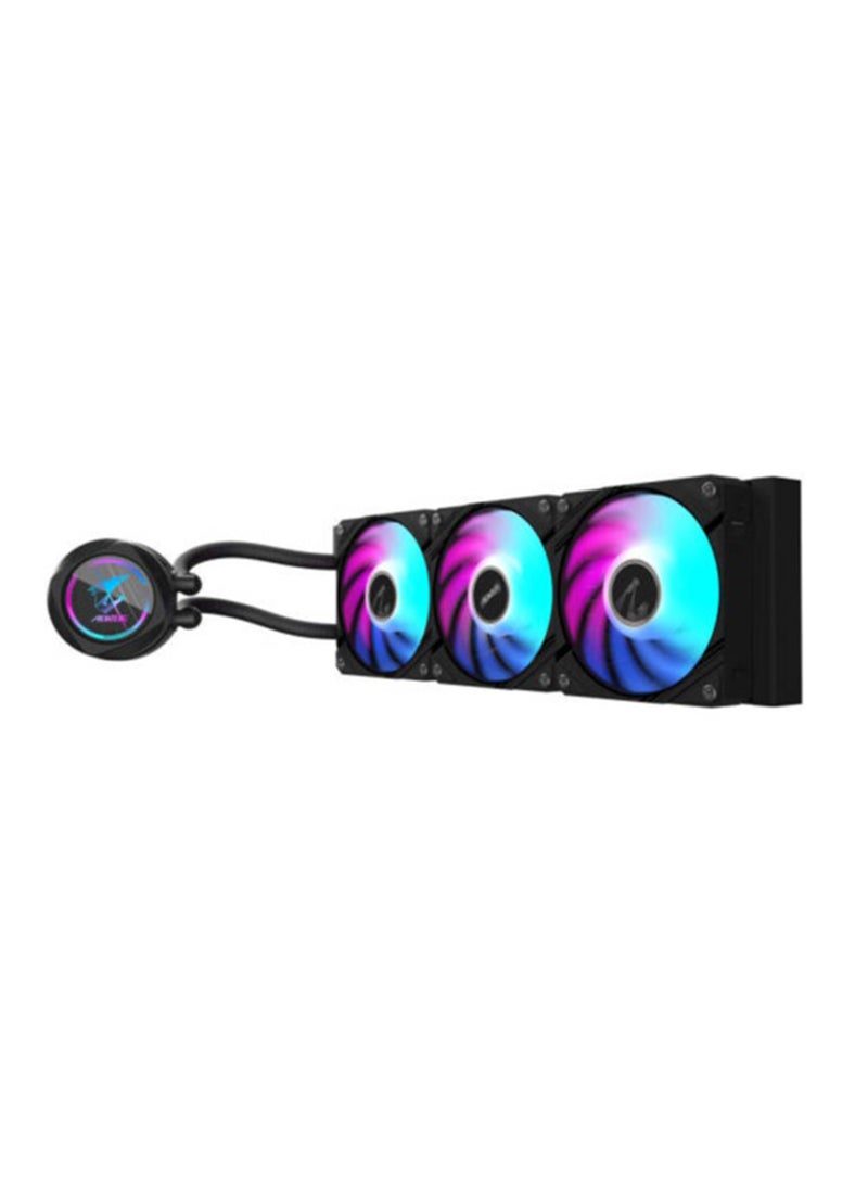 GIGABYTE AORUS WATERFORCE II 360 ARGB AIO Liquid CPU Cooler, 360mm Radiator, 3x 120mm ARGB Fans with EZ-Chain Daisy-Chain Design, 330° Rotatable Pump Block, Intel & AMD Socket Compatibility, Advanced PWM Fan & Pump Control, RGB Fusion 2.0 Sync, Quiet High-Performance Cooling | GP-AORUS WATERFORCE II 360  - Image 2
