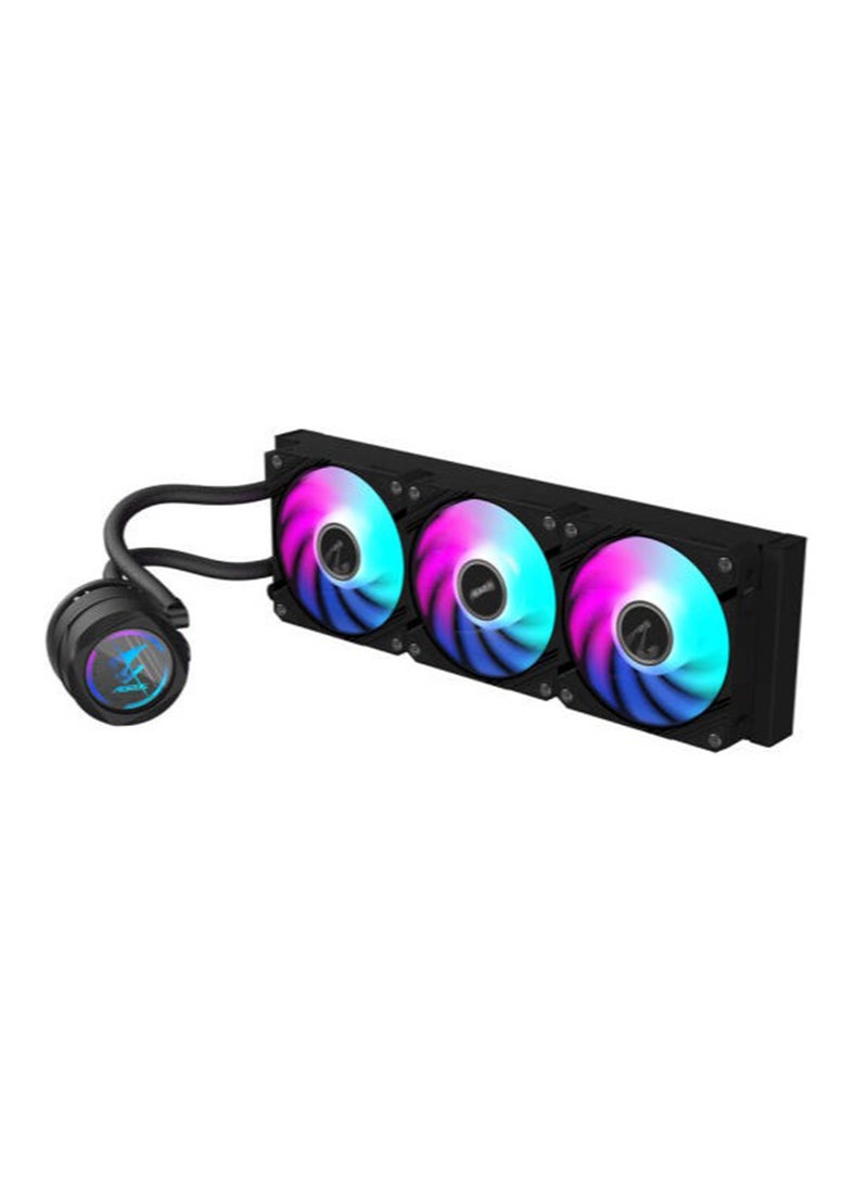 GIGABYTE AORUS WATERFORCE II 360 ARGB AIO Liquid CPU Cooler, 360mm Radiator, 3x 120mm ARGB Fans with EZ-Chain Daisy-Chain Design, 330° Rotatable Pump Block, Intel & AMD Socket Compatibility, Advanced PWM Fan & Pump Control, RGB Fusion 2.0 Sync, Quiet High-Performance Cooling | GP-AORUS WATERFORCE II 360  - Image 4