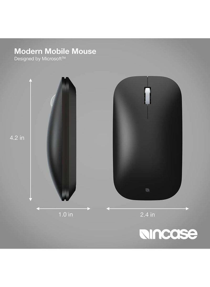 incase Modern Mobile Mouse by Microsoft, Bluetooth Low Energy Wireless, Ambidextrous Ergonomic Design, BlueTrack Precision Tracking, 4 Buttons, Metal Scroll Wheel, Up to 12 Months Battery Life, Compact & Lightweight, KTF-00014 Black  - Image 5