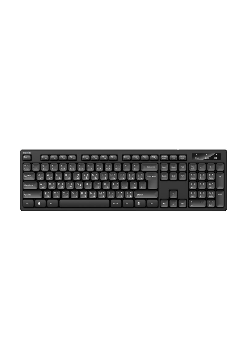 belkin Wireless Keyboard and Mouse Combo Black | English Arabic Black - Image 4
