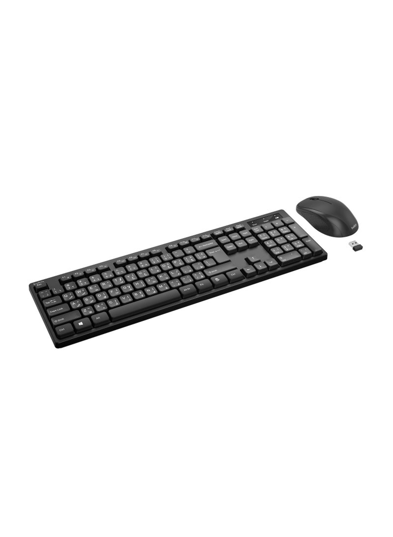 belkin Wireless Keyboard and Mouse Combo Black | English Arabic Black - Image 2