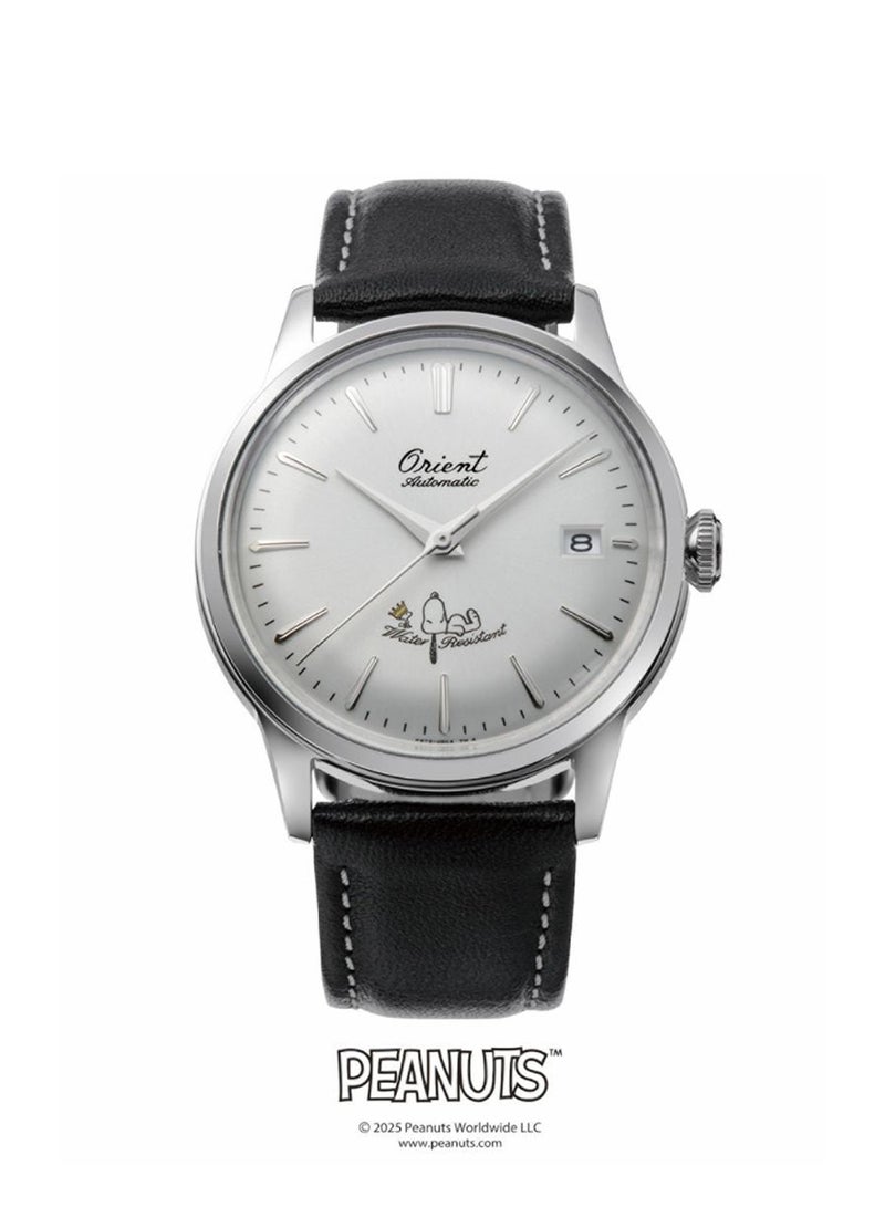 ORIENT Men's Limited Edition Mechanical Classic Peanuts Men’s Watch RA-AC0M16S, Silver Dial 38.4mm, 30M WR - Image 1