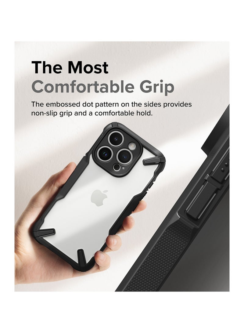 Ringke Fusion-X [Precise Cutouts for Camera Lenses] Compatible with iPhone 15 Pro Max Case, Augmented Bumper Heavy Duty Shockproof Protective Cover BLACK - Image 4