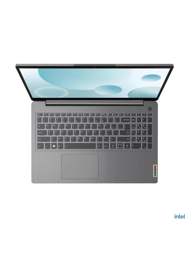 IdeaPad 3 Laptop With 15.6 Inch Full HD(1920X1080) Display,Intel Core i5-1235U Processor/8GB RAM DDR4/512GB SSD/DOS(Without Windows)/Intel Iris Xe Graphics/ English/Arabic Arctic Grey