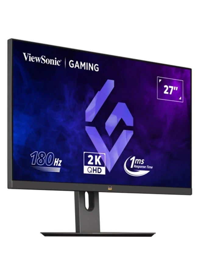 27 Inch  2K Qhd 180Hz (Variable Refresh Rate) 1Ms Gaming Monitor, Ips, Amd Freesync, Hdr10, Eye-Care Technology, Hdmi 2.0X2, Dpx1, Height Adjustable, Tilt/Swivel/Pivot, Vx2758A-2K-Pro-2 Black