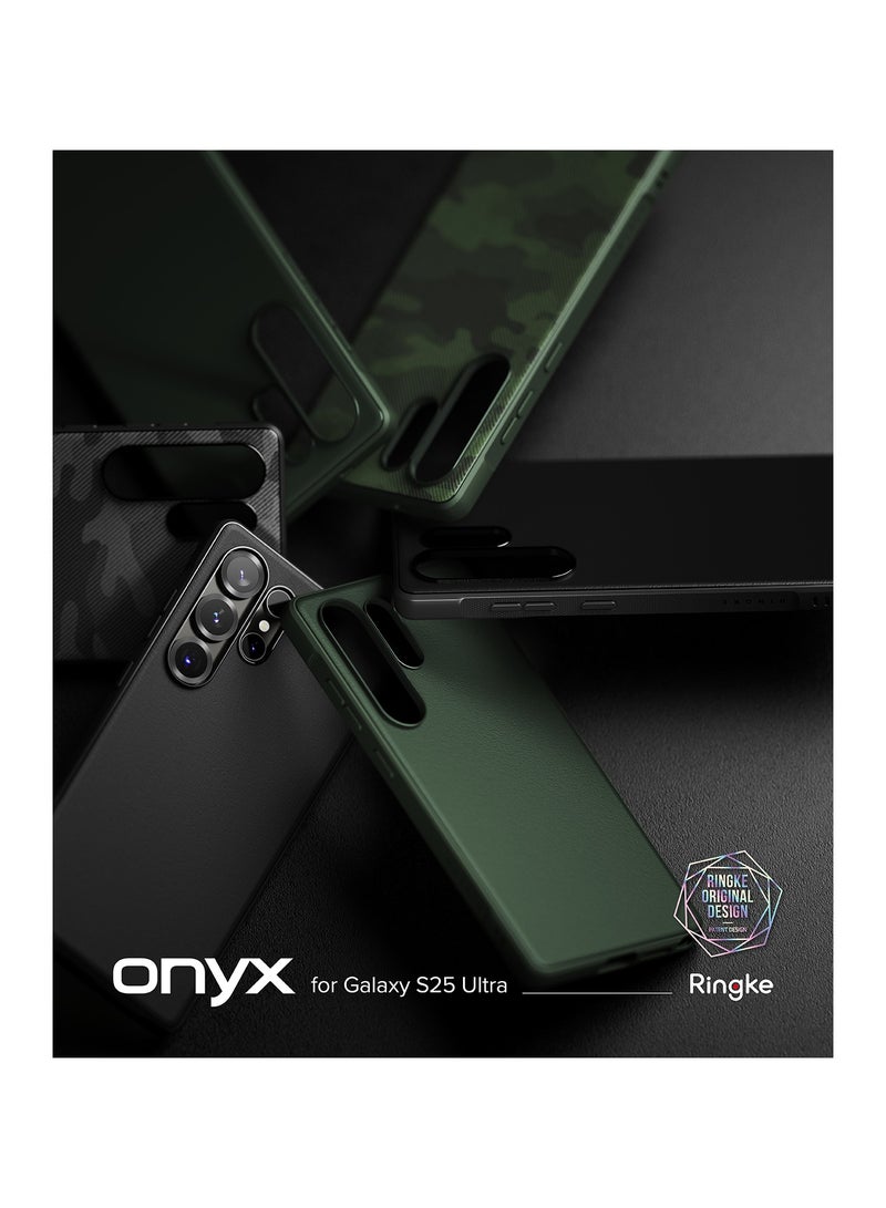 Ringke Onyx [Feels Good in The Hand] Compatible with Samsung Galaxy S25 Ultra Case, Anti-Fingerprint Technology Prevents Oily Smudges Non-Slip Enhanced Grip Precise Cutouts for Camera CAMO BLACK - Image 2