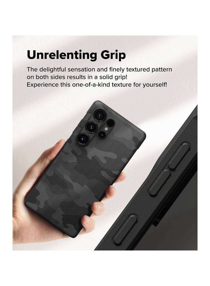 Ringke Onyx [Feels Good in The Hand] Compatible with Samsung Galaxy S25 Ultra Case, Anti-Fingerprint Technology Prevents Oily Smudges Non-Slip Enhanced Grip Precise Cutouts for Camera CAMO BLACK - Image 4