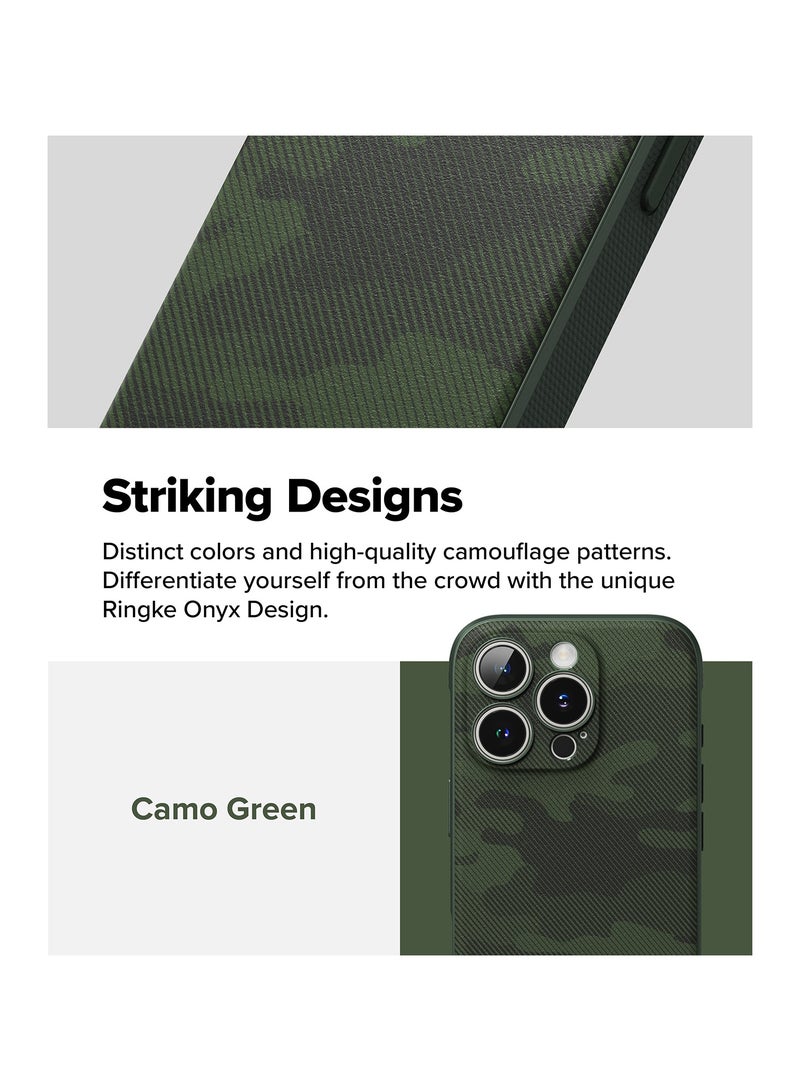 Ringke Onyx [Feels Good in The Hand] Compatible with iPhone 16 Pro Max Case, Anti-Fingerprint Technology Prevents Oily Smudges Non-Slip Enhanced Grip Precise Cutouts for Camera CAMO GREEN - Image 3