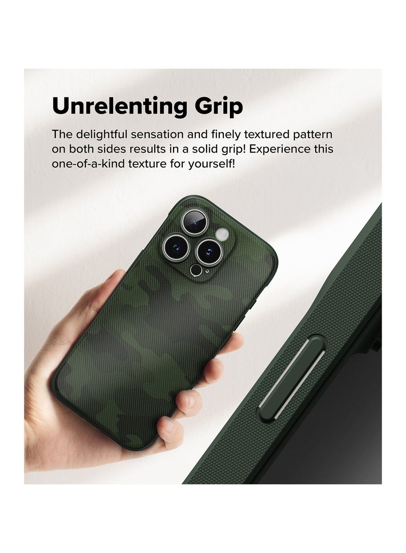Ringke Onyx [Feels Good in The Hand] Compatible with iPhone 16 Pro Max Case, Anti-Fingerprint Technology Prevents Oily Smudges Non-Slip Enhanced Grip Precise Cutouts for Camera CAMO GREEN - Image 5
