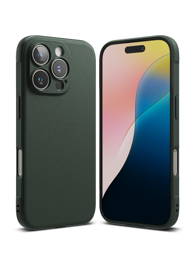Ringke Onyx [Feels Good in The Hand] Compatible with iPhone 16 Pro Max Case, Anti-Fingerprint Technology Prevents Oily Smudges Non-Slip Enhanced Grip Precise Cutouts for Camera DARK GREEN - Image 1