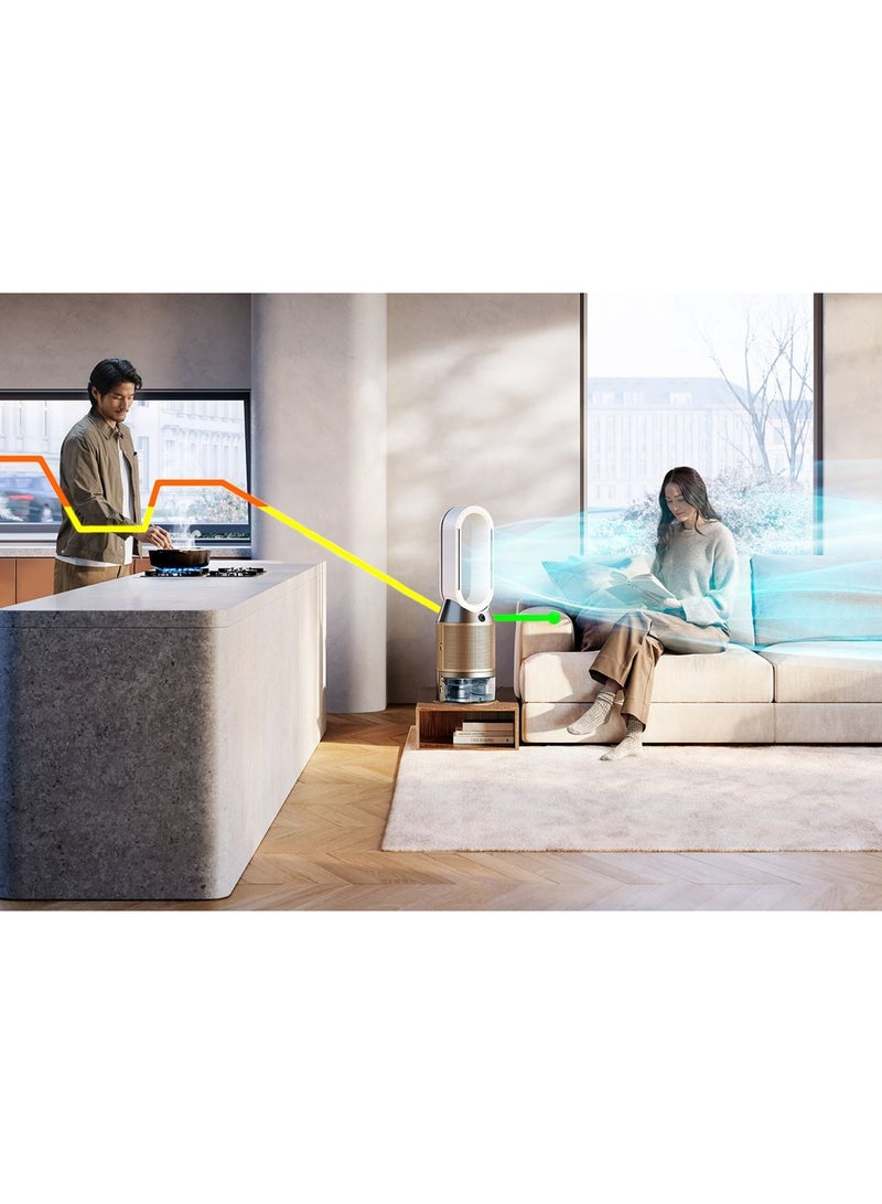 دايسون Dyson Purifier Humidify+Cool PH2 De-NOx (White/Gold) – Advanced 3-in-1 Air Purifier, Humidifier & Fan PH05 White Gold  - Image 3
