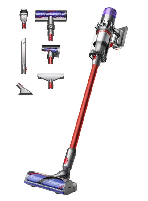 Dyson V11 Extra Cordless Vacuum Cleaner SV28 – Powerful, Versatile Cleaning with 60-Min Run Time (Nickel/Red) - International Version 0.77 L 545 W V11 Nickel Red