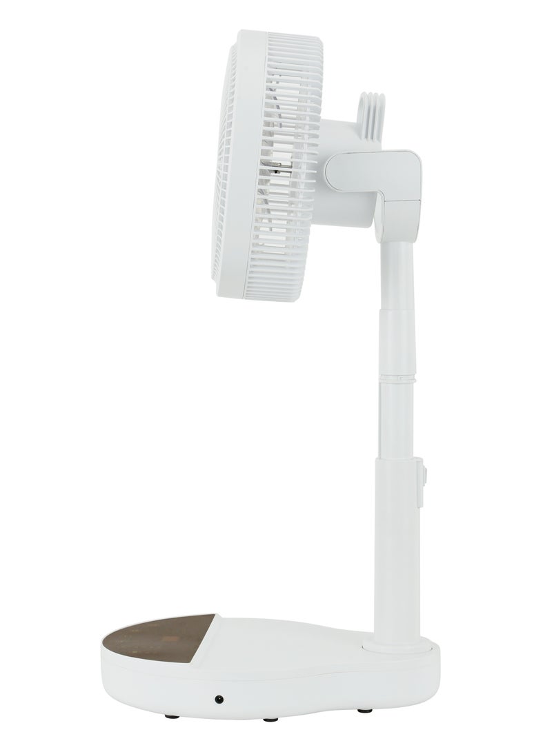 جيباس 10" DC Folding Fan- GF21184UK/ with 7 Leaf ABS Blades for Strong Wind and 12 Speed Levels/ Right and Left Oscillation, Low Noise Operation/ Ideal for Home, Office, Apartment/ 2 Years Warranty, White 24 W GF21184UK white  - Image 3