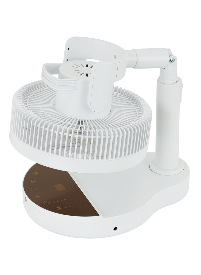جيباس 10" DC Folding Fan- GF21184UK/ with 7 Leaf ABS Blades for Strong Wind and 12 Speed Levels/ Right and Left Oscillation, Low Noise Operation/ Ideal for Home, Office, Apartment/ 2 Years Warranty, White 24 W GF21184UK white  - Image 4