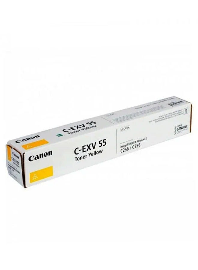 Canon Original C-EXV 55 Yellow Toner Cartridge for  C256i, C257i, C356i, and C357i Yellow  - Image 1