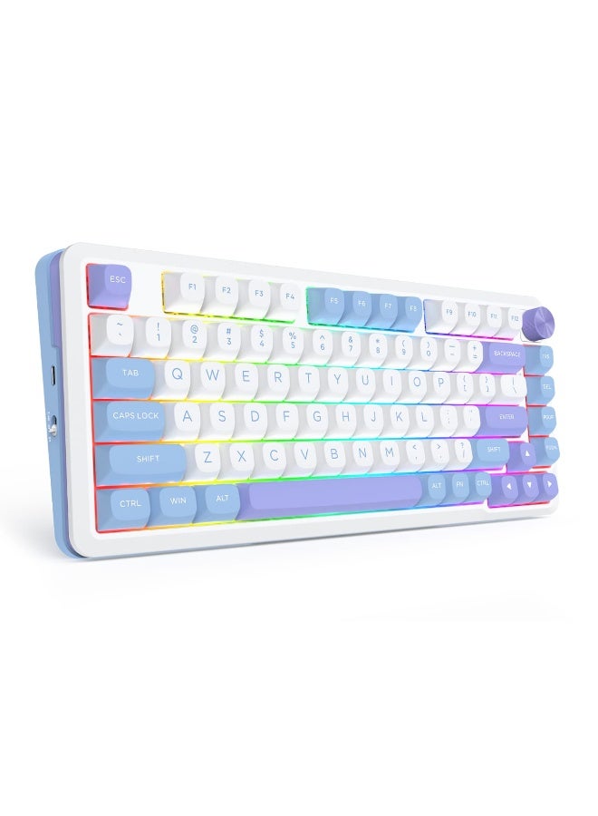 REDRAGON - K681 CYRUS PRO edition ,Wireless RGB Gaming Keyboard 75% gasket mounted , hot Swappable Compact Mechanical Keyboard Dedicated Arrow Keys, for PC and laptop use in home and office - Black Switch - Image 1