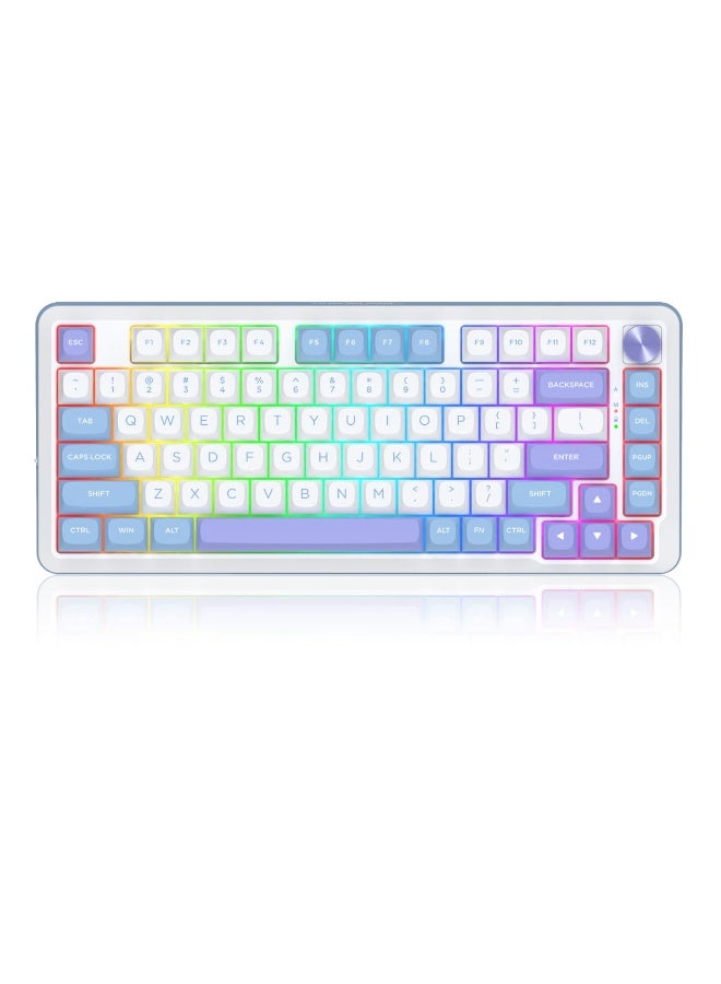 REDRAGON - K681 CYRUS PRO edition ,Wireless RGB Gaming Keyboard 75% gasket mounted , hot Swappable Compact Mechanical Keyboard Dedicated Arrow Keys, for PC and laptop use in home and office - Black Switch - Image 1