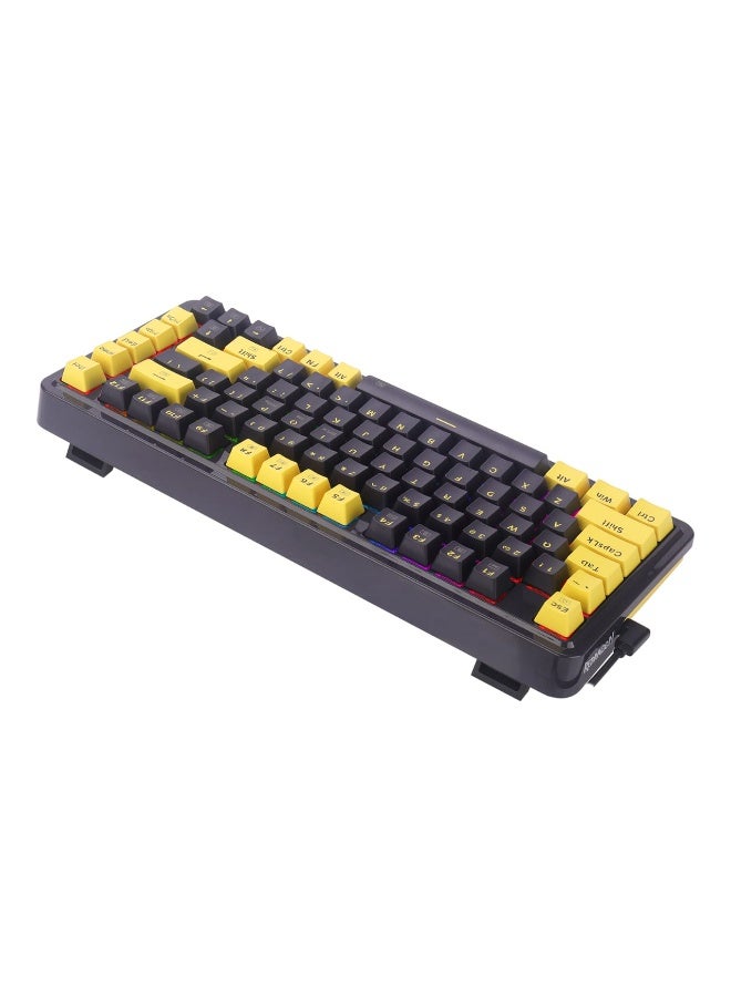 REDRAGON - K649 YP edition ,Wired RGB Gaming Keyboard 75% hot-swappable mechanical keyboard with Gasket mount and smooth 42g melt-gold switches OEM profile PBT keycaps , Compact Mechanical Keyboard Dedicated Arrow Keys, for PC and laptop use in home and office - Image 1