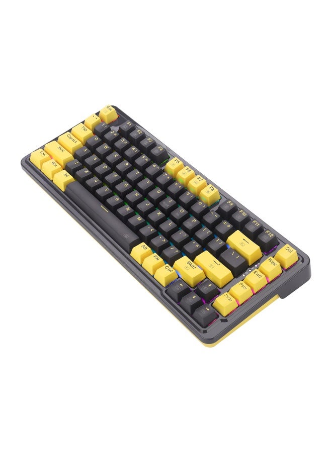 REDRAGON - K649 YP edition ,Wired RGB Gaming Keyboard 75% hot-swappable mechanical keyboard with Gasket mount and smooth 42g melt-gold switches OEM profile PBT keycaps , Compact Mechanical Keyboard Dedicated Arrow Keys, for PC and laptop use in home and office - Image 1