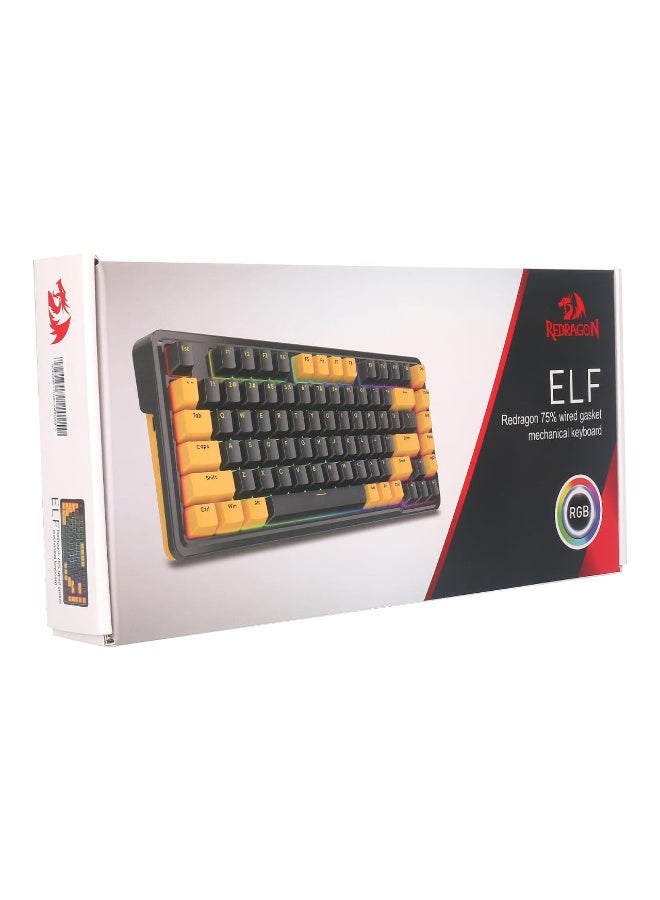 REDRAGON - K649 YP edition ,Wired RGB Gaming Keyboard 75% hot-swappable mechanical keyboard with Gasket mount and smooth 42g melt-gold switches OEM profile PBT keycaps , Compact Mechanical Keyboard Dedicated Arrow Keys, for PC and laptop use in home and office - Image 1