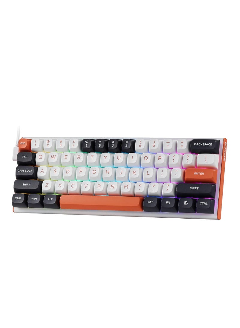 REDRAGON - K683 WBO FIDD  edition , 8K RGB Wired Rapid Trigger  Keyboard Mechanical Gaming Keyboard with customizable adjustable magnetic switches Portable design with 60% optimized layout & detachable USB-C cable , 40 levels per key actuation, ultra-fast movements, Compact Mechanical Keyboard Dedicated Arrow Keys, for PC and laptop use in home and office - Magnetic Switch - Image 1